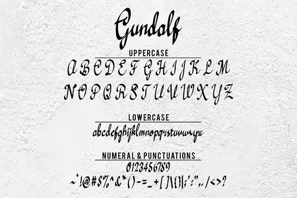 فونت انگلیسی پیوسته Gundalf Font - 21