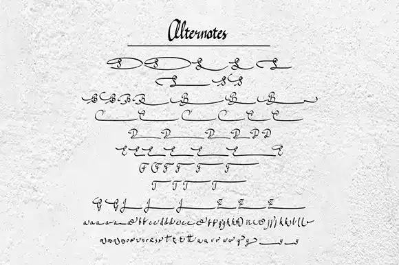 فونت انگلیسی پیوسته Gundalf Font - 23