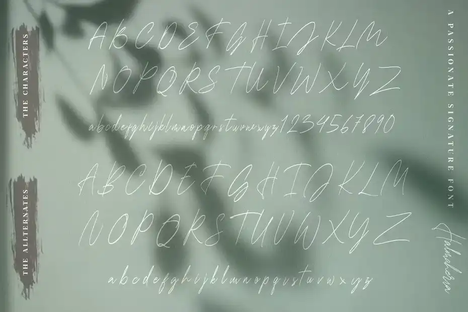 فونت انگلیسی به سبک امضا Halmaherra Signature - 7