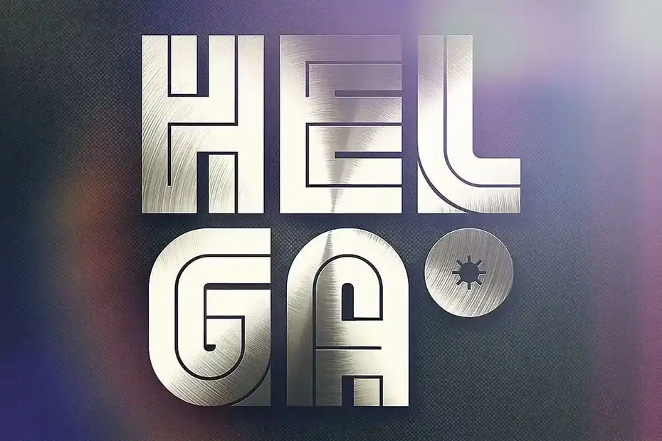 فونت انگلیسی هندسی Helga - Display Font - 1