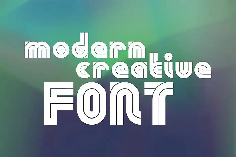 فونت انگلیسی هندسی Helga - Display Font - 3