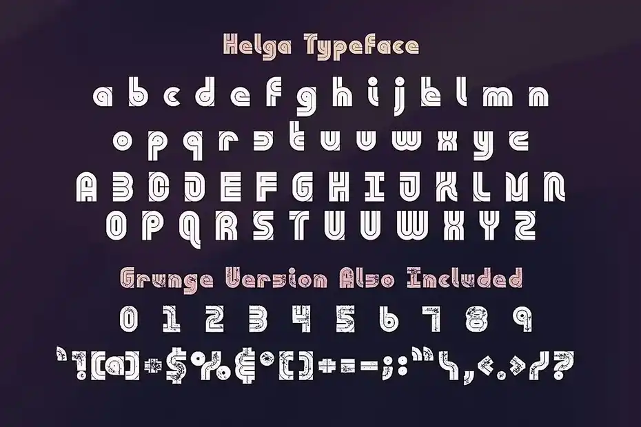 فونت انگلیسی هندسی Helga - Display Font - 5