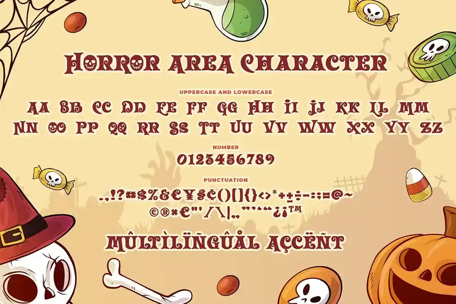 فونت انگلیسی ترسناک Horror Area a Plaful Horror Font - 3