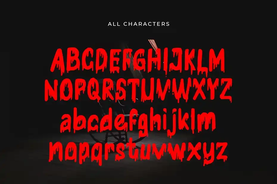 فونت انگلیسی ترسناک Horror - Bold Scary Font - 14