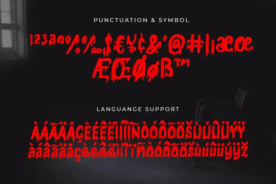 فونت انگلیسی ترسناک Horror - Bold Scary Font - 16