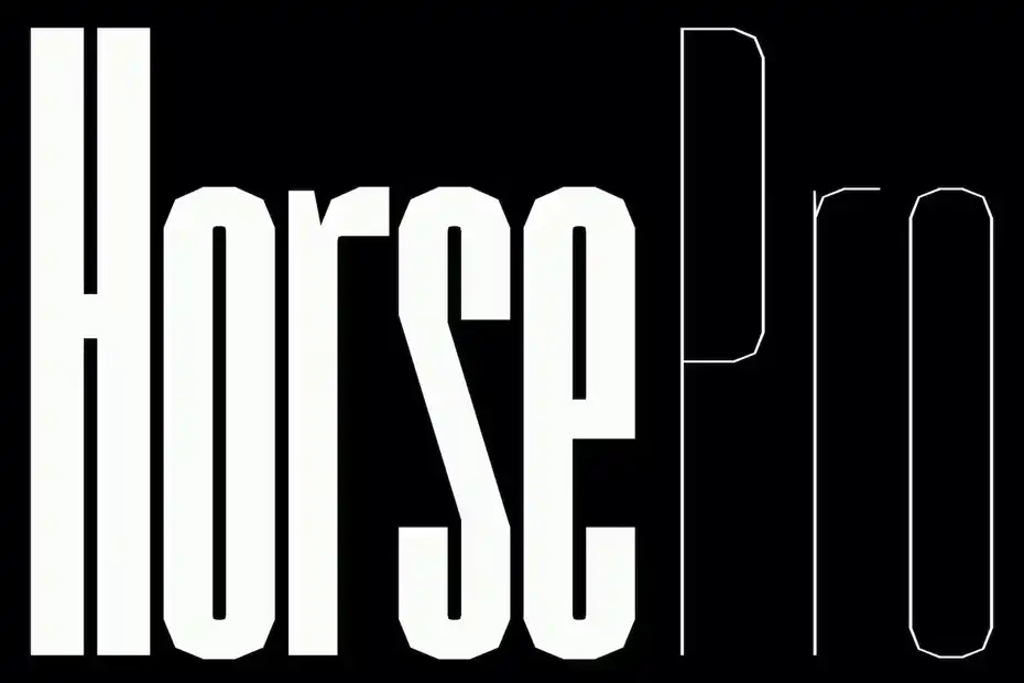 فونت انگلیسی مدرن Horse Pro Unique Sans Serif Font - 13