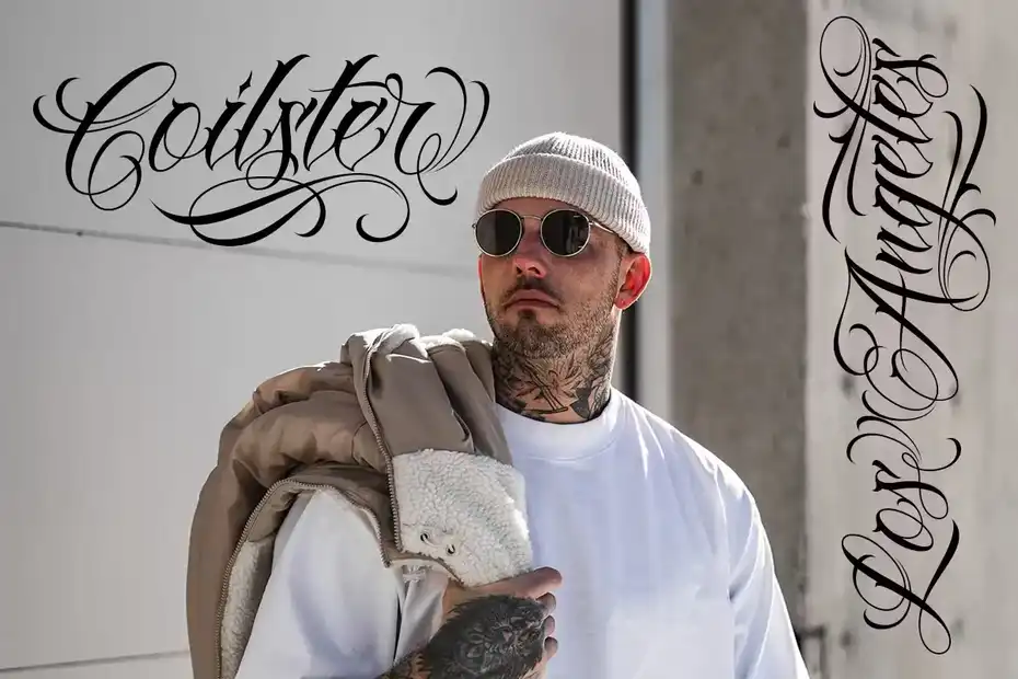 فونت انگلیسی تاتو Hustler | Tattoo Style - 2