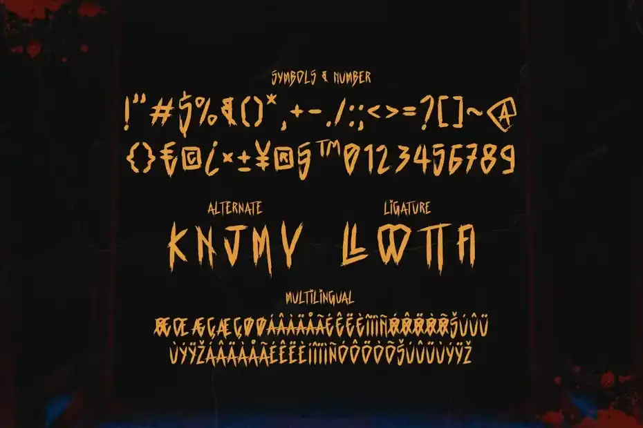 فونت انگلیسی ترسناک Impeilord - Horror and Scary Font - 5