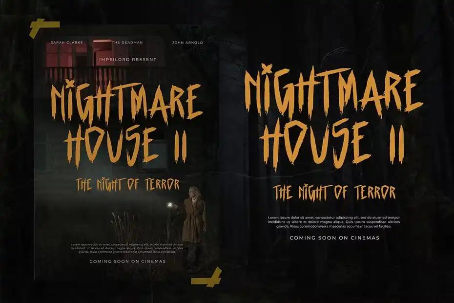 فونت انگلیسی ترسناک Impeilord - Horror and Scary Font - 7
