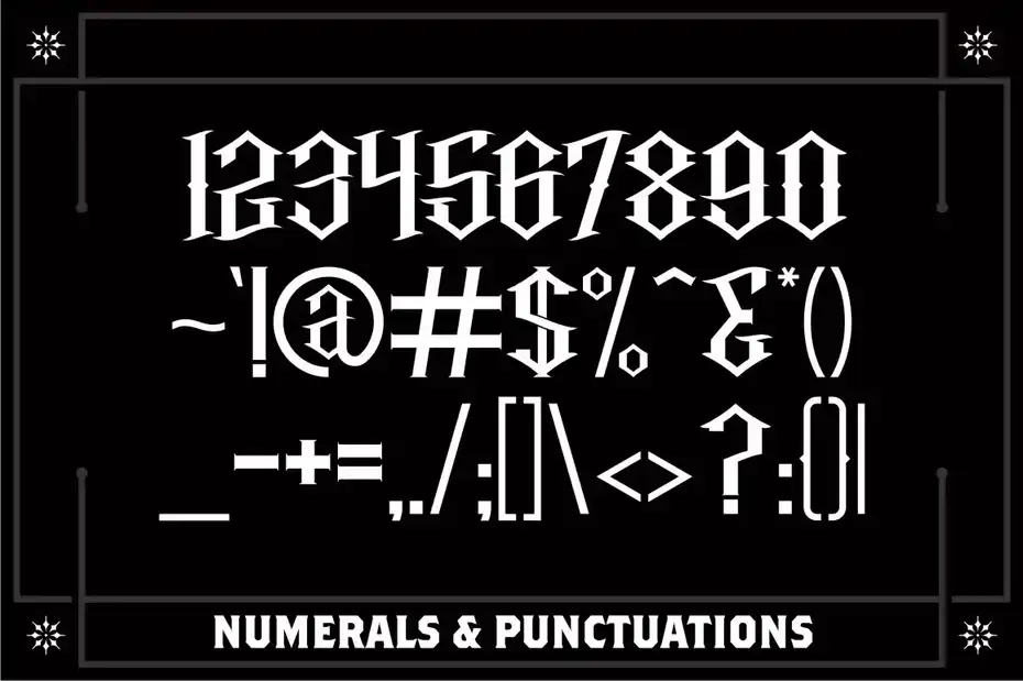 فونت انگلیسی تاتو Incognito Tattoo Font - 1