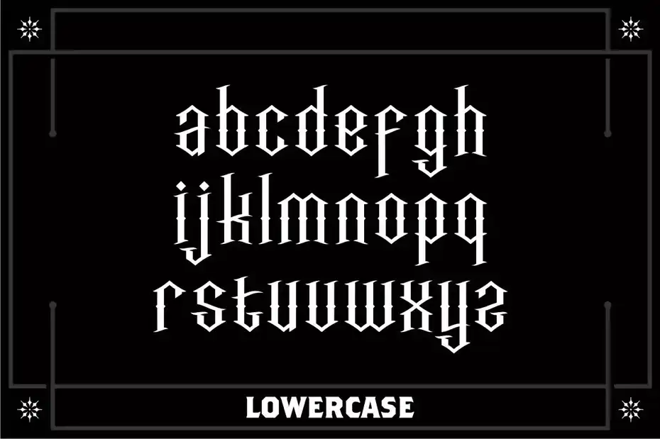 فونت انگلیسی تاتو Incognito Tattoo Font - 3