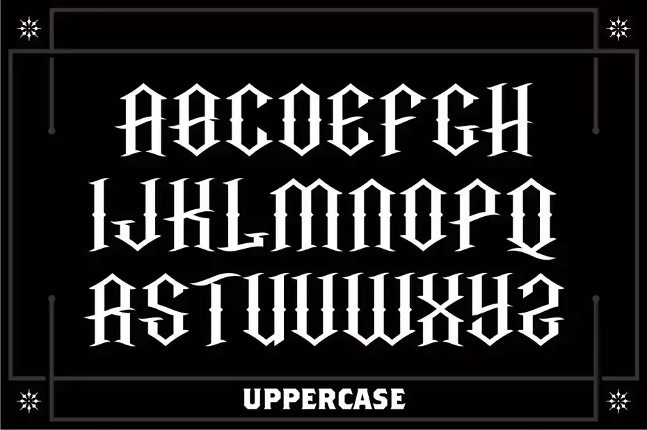 فونت انگلیسی تاتو Incognito Tattoo Font - 5