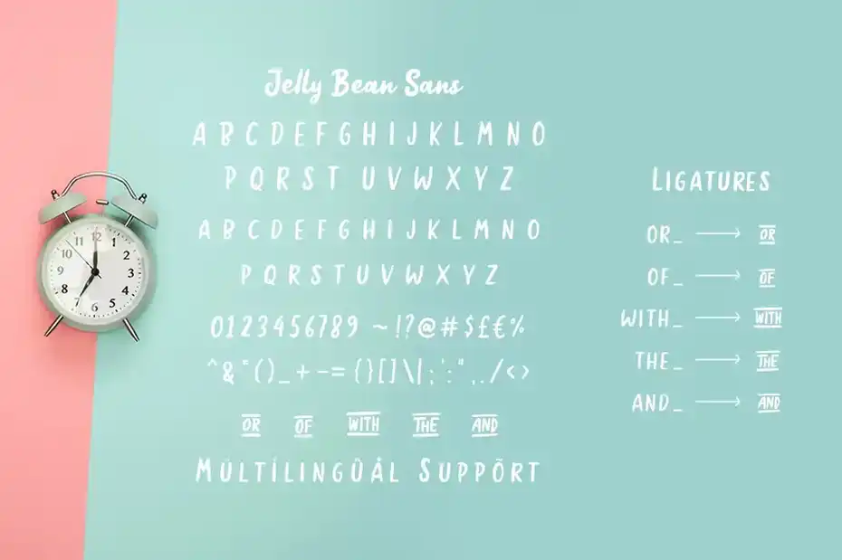 فونت انگلیسی دست نویس Jellly Bean Script - 1