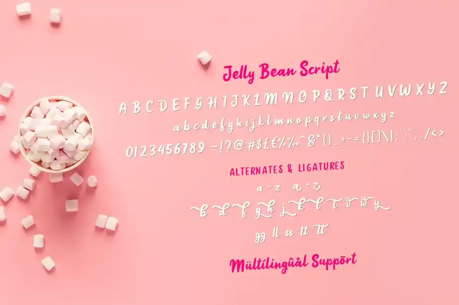 فونت انگلیسی دست نویس Jellly Bean Script - 11