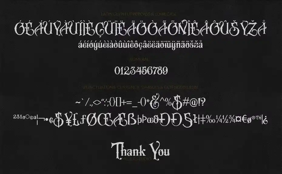 فونت انگلیسی تاتو Justile - Blackletter - 3