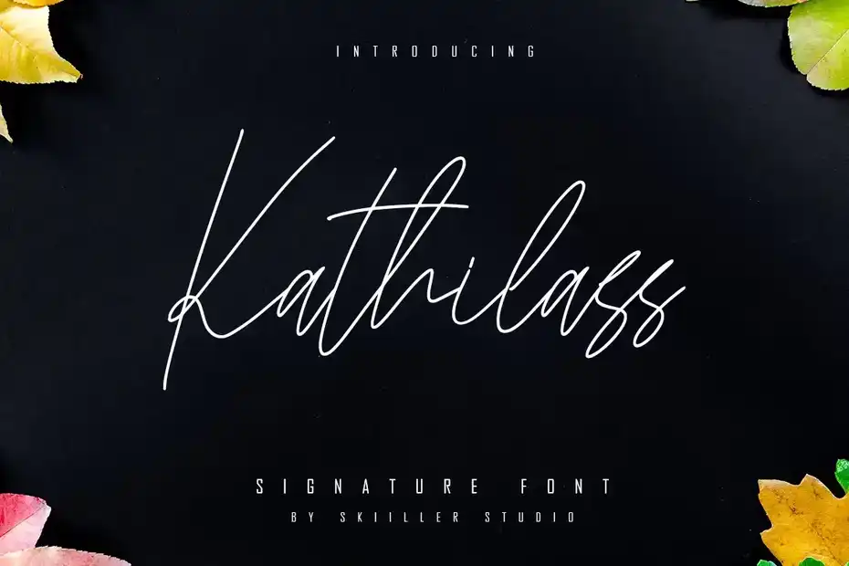 دانلود فونت انگلیسی به سبک امضا Kathilass - Signature Font - 4 فونت انگلیسی به سبک امضا Kathilass - Signature Font - 3