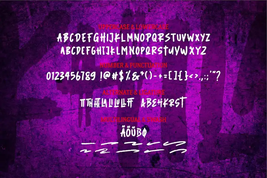 فونت انگلیسی ترسناک Khila | The Scary Brush Font - 3