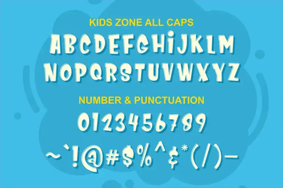 فونت انگلیسی فانتزی Kids Zone - 3
