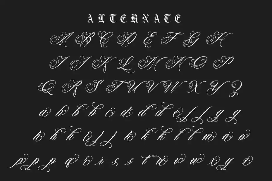 فونت انگلیسی تاتو Kingside | Tattoo Style - 7