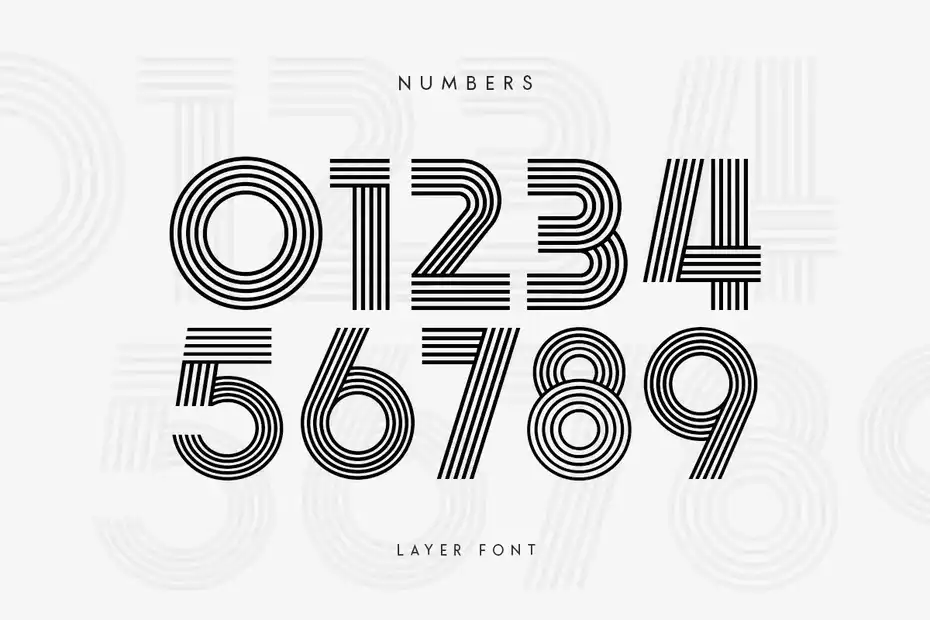 فونت انگلیسی لوگو Layer - Layered Logo Modern Font - 19