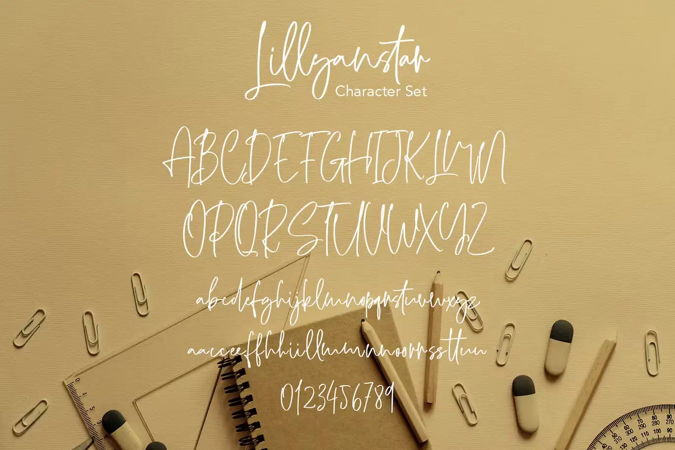فونت انگلیسی دست نویس Lillyanstar Handwritten Font - 8