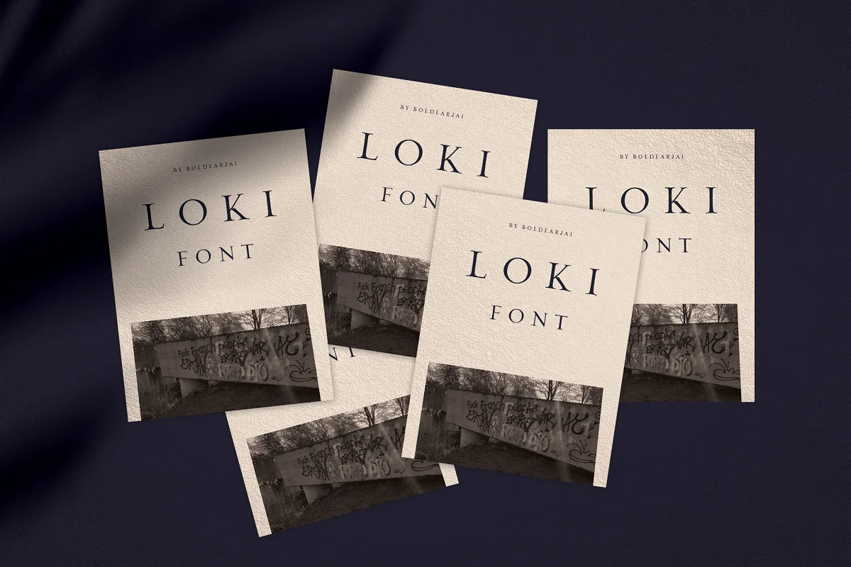فونت انگلیسی کلاسیک Loki – Serif Script Font - 8