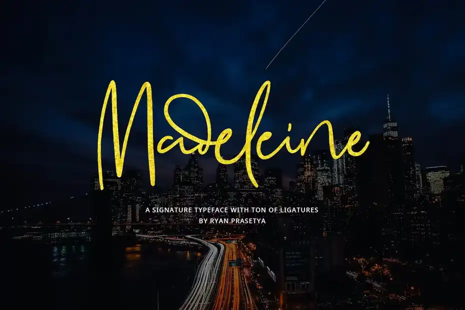 دانلود فونت انگلیسی به سبک امضا Madeleine Signature - 2 فونت انگلیسی به سبک امضا Madeleine Signature - 1