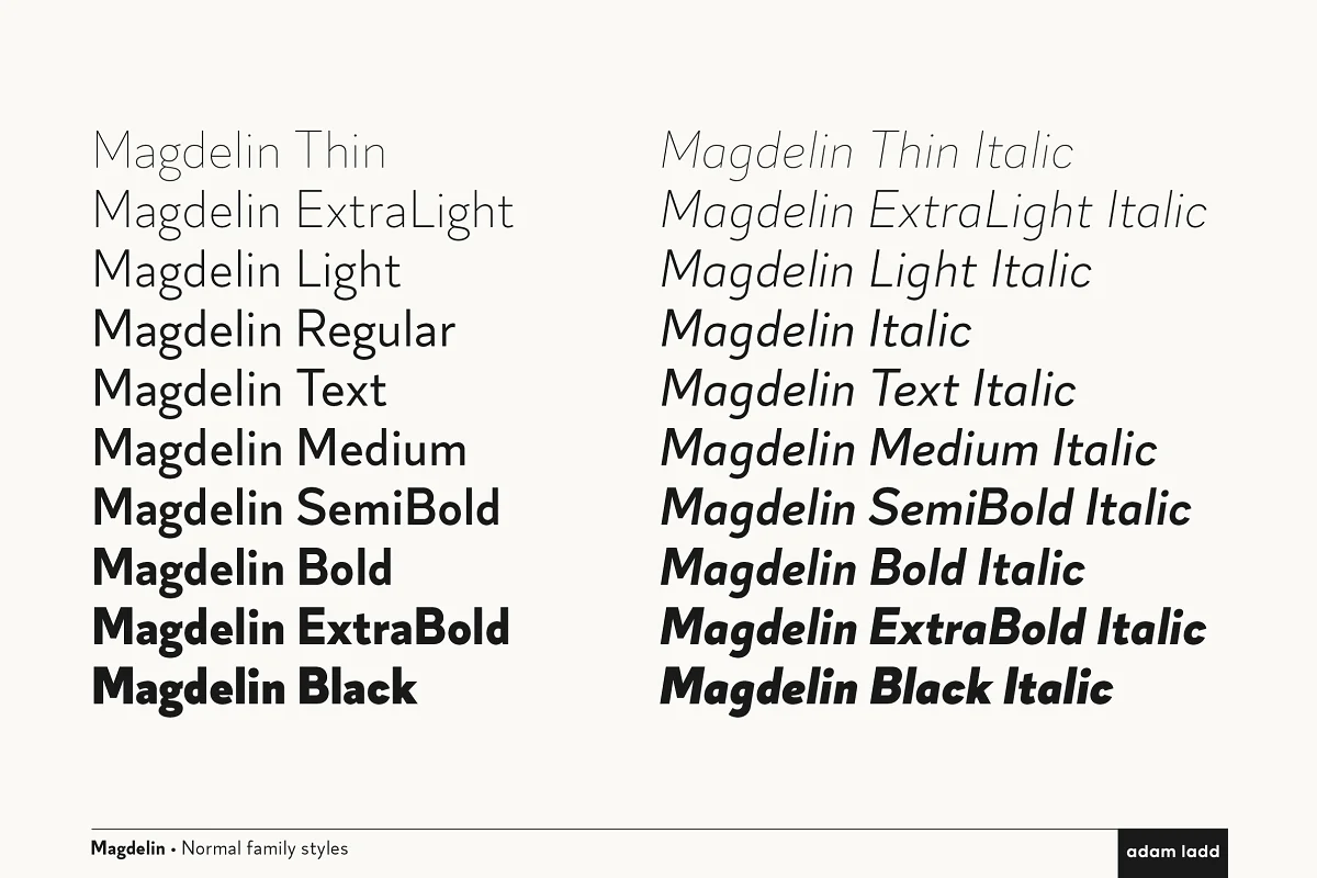 فونت انگلیسی کلاسیک Magdelin Font Family - 14