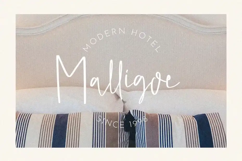 فونت انگلیسی دست نویس Malligoe - The Script Branding Font - 8