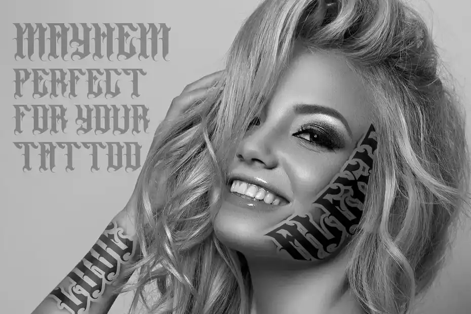 فونت انگلیسی تاتو Mayhem - 1