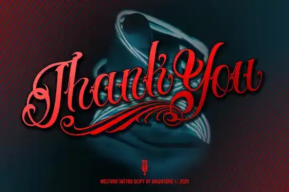 فونت انگلیسی تاتو Meltvan - Tattoo Lettering - 7
