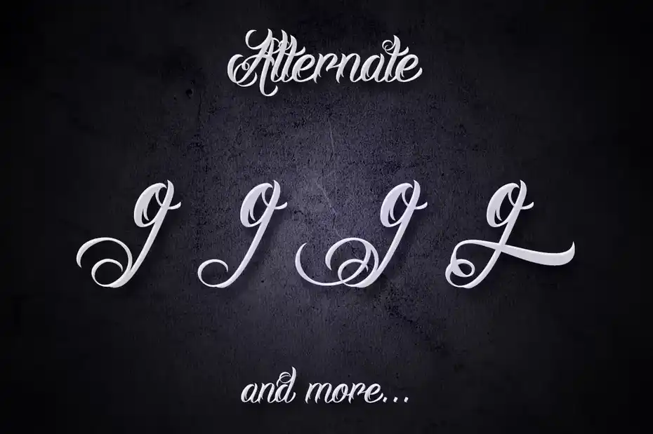 فونت انگلیسی تاتو Milestone Script - 5