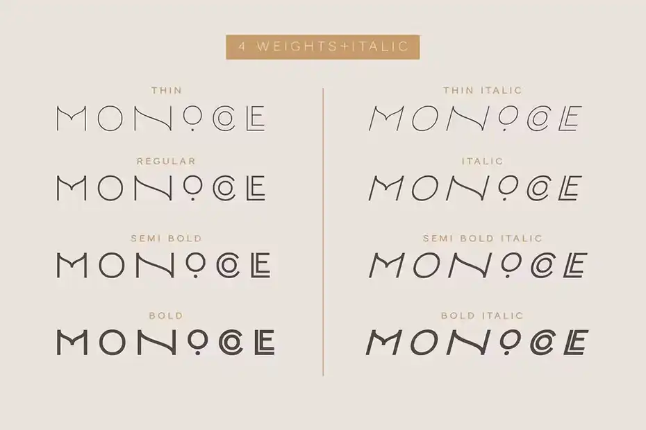 فونت انگلیسی مدرن Monocole - 11