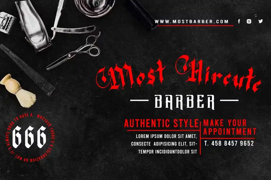 فونت انگلیسی تاتو Mystical - Blackletter - 1