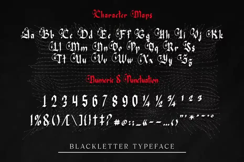فونت انگلیسی تاتو Mystical - Blackletter - 13