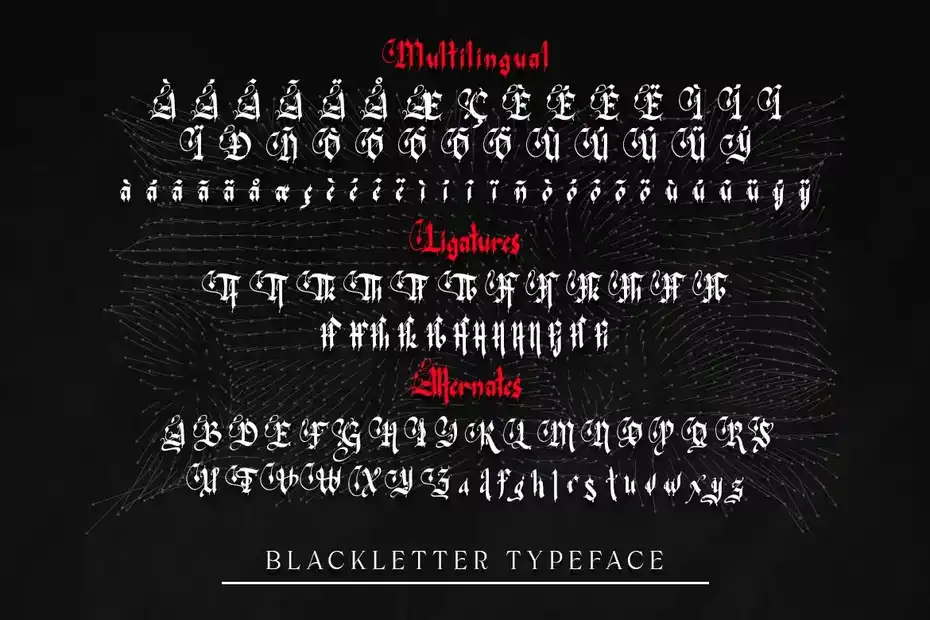 فونت انگلیسی تاتو Mystical - Blackletter - 17