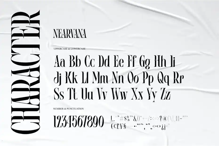 فونت انگلیسی کلاسیک Nearvana - Classic Condensed Font - 9