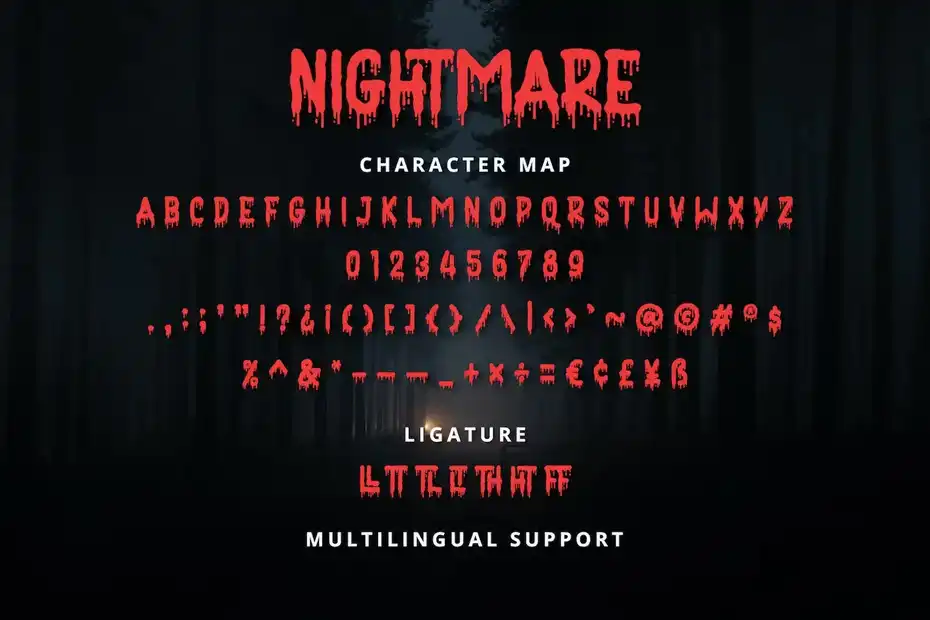 فونت انگلیسی ترسناک Nightmare - 3