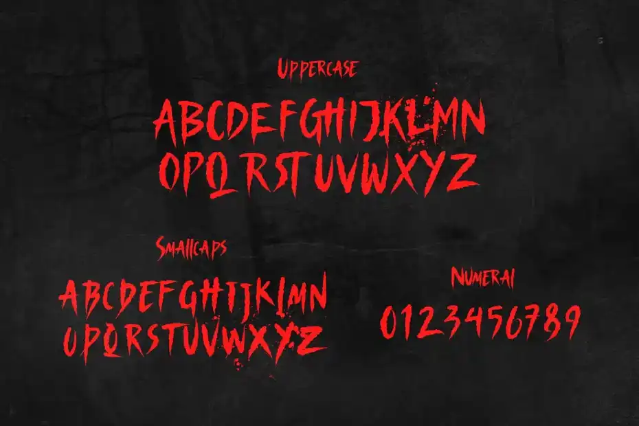 فونت انگلیسی ترسناک Nightscary – Horror and Scary Font - 1