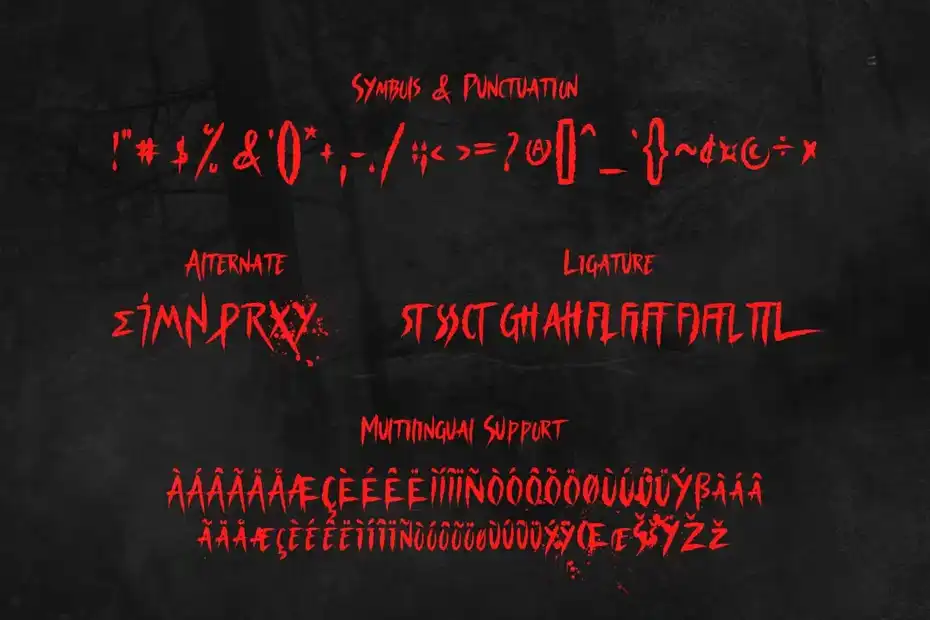 فونت انگلیسی ترسناک Nightscary – Horror and Scary Font - 3
