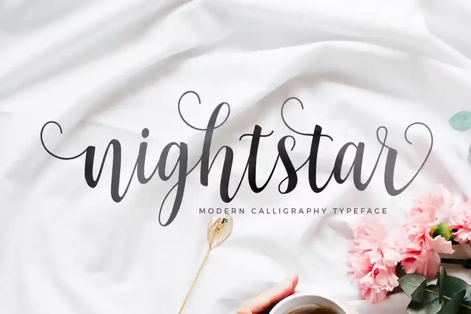 فونت انگلیسی دست نویس Nightstar Script - 13