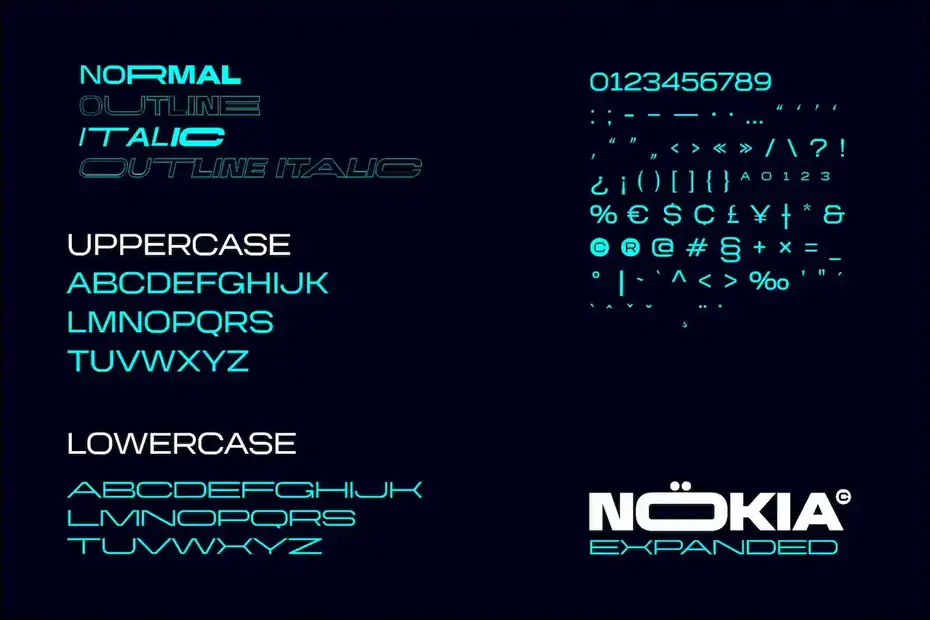 دانلود فونت نوکیا Nokia Expanded - 18