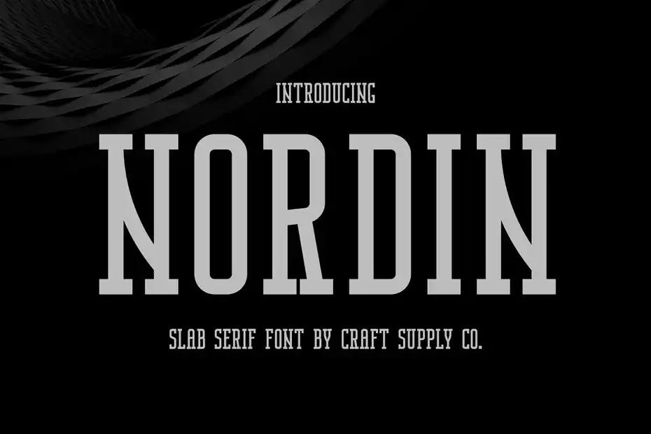 فونت انگلیسی مدرن Nordin Slab - Condensed Slab Serif - 1