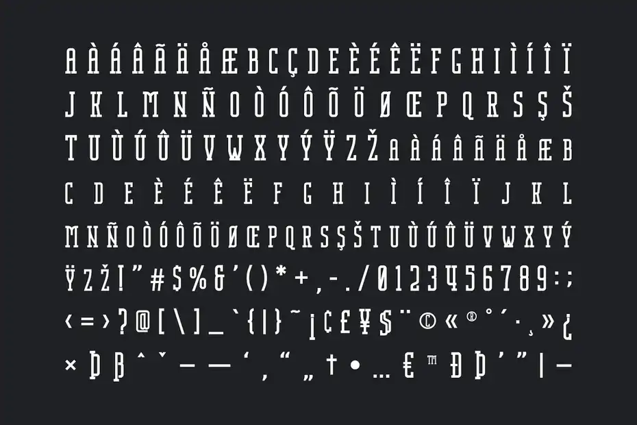 فونت انگلیسی مدرن Nordin Slab - Condensed Slab Serif - 21