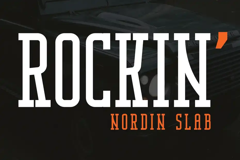 فونت انگلیسی مدرن Nordin Slab - Condensed Slab Serif - 17