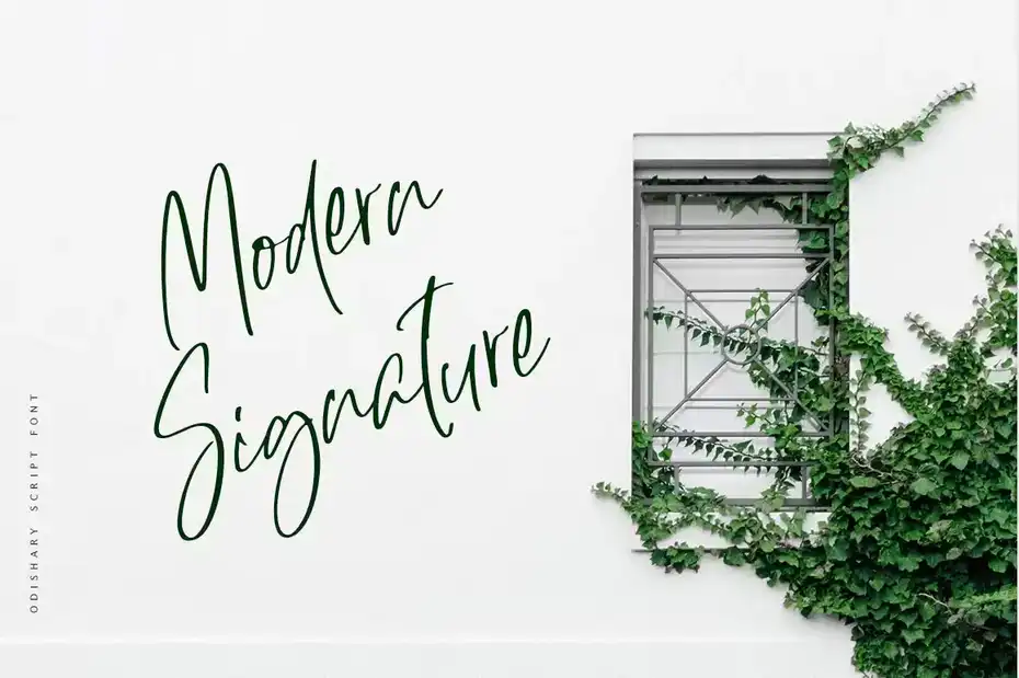 فونت انگلیسی پیوسته Odishary - Handwritten Font - 1