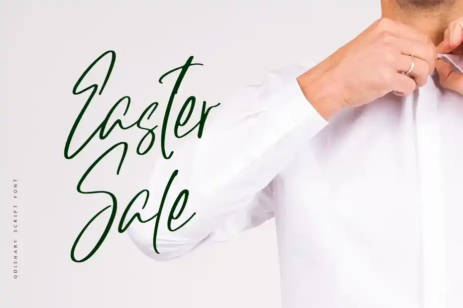 فونت انگلیسی پیوسته Odishary - Handwritten Font - 9