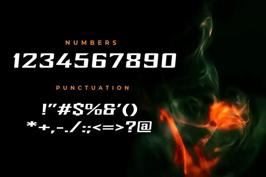 فونت انگلیسی گیمینگ Outburst - Modern Bold Gaming Font - 3