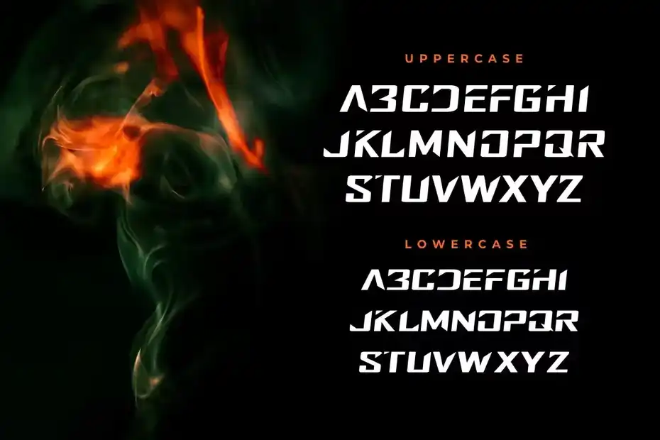 فونت انگلیسی گیمینگ Outburst - Modern Bold Gaming Font - 5