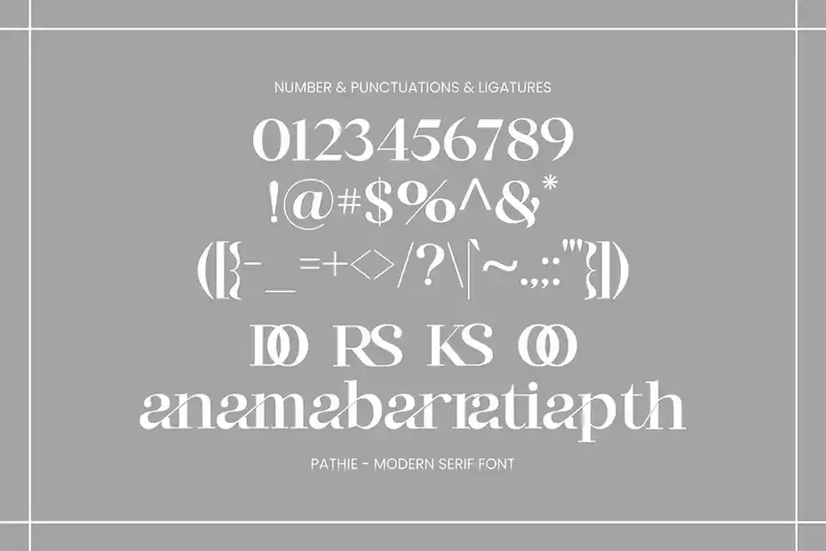 فونت انگلیسی مدرن Pathie - Modern Serif Font - 1